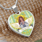 Health Angel: Heart charm necklace, Gold or Silver Plated with chain necklace- In luxury packaging - Free standard shipping