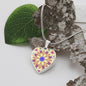 Byzantium Garden : Golden sun Patern Heart charm necklace, Gold or Silver Plated with chain necklace- In luxury packaging - Free standard shipping