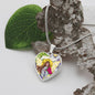 Prosperity Angel : Heart charm necklace, Gold or Silver Plated with chain necklace- In luxury packaging - Free standard shipping