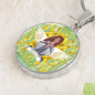 Health Angel : Round Charm, Gold or Silver Plated, with strong chain necklace - In luxury packaging - Free standard shipping