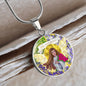 Prosperity Angel : Round Charm, Gold or Silver Plated, with strong chain necklace - In luxury packaging - Free standard shipping