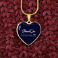 Golden Daisies : Heart charm necklace, Gold or Silver Plated with chain necklace- In luxury packaging - Free standard shipping