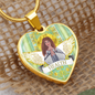 Health Angel: Heart charm necklace, Gold or Silver Plated with chain necklace- In luxury packaging - Free standard shipping
