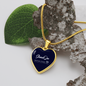 Golden Daisies : Heart charm necklace, Gold or Silver Plated with chain necklace- In luxury packaging - Free standard shipping