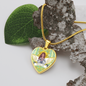 Health Angel: Heart charm necklace, Gold or Silver Plated with chain necklace- In luxury packaging - Free standard shipping