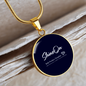 Golden Daisies : Round Charm, Gold or Silver Plated, with strong chain necklace - In luxury packaging - Free standard shipping