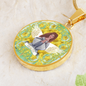 Health Angel : Round Charm, Gold or Silver Plated, with strong chain necklace - In luxury packaging - Free standard shipping