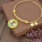 Health Angel: Round Charm Bracelet, Gold or Silver Plated - In luxury packaging - Free standard shipping