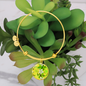 round template - golden daisiesGreen Golden Daisies : Round Charm Bracelet, Gold or Silver Plated - In luxury packaging - Free standard shipping