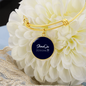 Golden Daisies : Round Charm Bracelet, Gold or Silver Plated - In luxury packaging - Free standard shipping