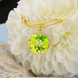 round template - golden daisiesGreen Golden Daisies : Round Charm Bracelet, Gold or Silver Plated - In luxury packaging - Free standard shipping