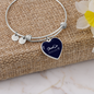 Golden Daisies : Heart charm Bracelet, Gold or Silver Plated - In luxury packaging - Free standard shipping