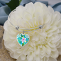 heart template-golden daisies Turquoise Golden Daisies : Heart charm Bracelet, Gold or Silver Plated - In luxury packaging - Free standard shipping