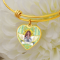 Health Angel : Heart charm Bracelet, Gold or Silver Plated - In luxury packaging - Free standard shipping