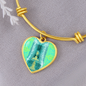heart template-Engraving Window 2 Engraving Window : Heart charm Bracelet, Gold or Silver Plated - In luxury packaging - Free standard shipping