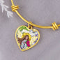 Prosperity Angel : Heart charm Bracelet, Gold or Silver Plated - In luxury packaging - Free standard shipping