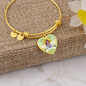 Health Angel : Heart charm Bracelet, Gold or Silver Plated - In luxury packaging - Free standard shipping
