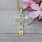 cross-1main Magic Stardust : Jewelry Cross Gold or Silver Plated Cross with chain necklace- In luxury packaging - Free standard shipping