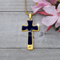 Golden Daisies : Jewelry Cross Gold or Silver Plated Cross with chain necklace- In luxury packaging - Free standard shipping