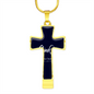 Golden Daisies : Jewelry Cross Gold or Silver Plated Cross with chain necklace- In luxury packaging - Free standard shipping