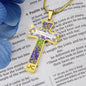 Prosperity Angel : Jewelry Cross Gold or Silver Plated Cross with chain necklace- In luxury packaging - Free standard shipping
