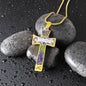 Prosperity Angel : Jewelry Cross Gold or Silver Plated Cross with chain necklace- In luxury packaging - Free standard shipping