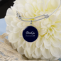Golden Daisies : Round Charm Bracelet, Gold or Silver Plated - In luxury packaging - Free standard shipping