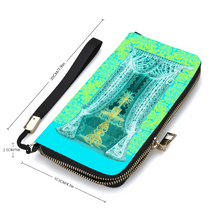 Load image into Gallery viewer, Engraving Window : Money purse - 7.9&#39;&#39; x 4.1&#39;&#39; x 1&#39;&#39;- Credit Card Holders - Zipper Wristlet - Free standard shipping
