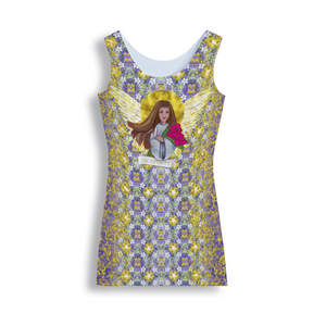 Prosperity Angel : Tank Mini stretchy Dress - Polyester - Free standard shipping