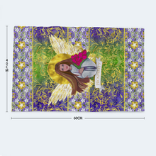 Load image into Gallery viewer, Original Art - Vassia Sarri Creations, Prosperity Angel for your Towel, beachwear or bath accessories,  to bring positive vibes in your life and reprogram your subconscious, so you become open towards prosperity opportunities
