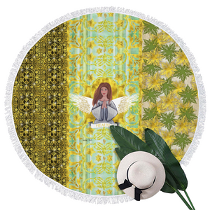 Health Angel : Round picnic or beach  Mat - 150cm x 150cm - 59'' x 59'' -  Free standard shipping