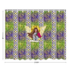 Prosperity Angel : Bath Shower Curtain – 12 different sizes – Free standard shipping