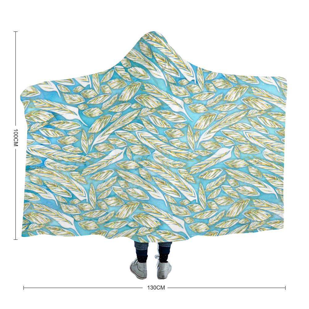 Angelic Feathers : Cloak  Hooded Blanket,  Polar Fleece-  3 Sizes: 40