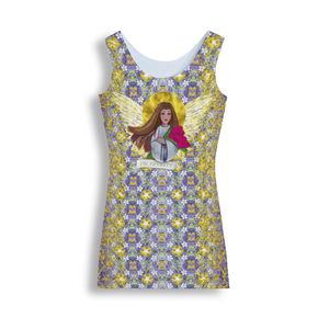 Prosperity Angel : Tank Mini stretchy Dress - Polyester - Free standard shipping