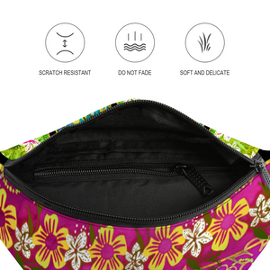 Golden Daisies complex pattern: Waist bag Banana style - 36cm x 15cm - 14.2'' x 5.9'' -  Free standard shipping