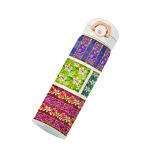 Load image into Gallery viewer, Golden Daisies mixed pattern : Thermal Bottle - 17oz Portable Thermal Bottle with Flip Cap Stainless Steel Bottle - 23cm x 6.6cm (9&quot; x 2.6&quot;)  - Free standard shipping
