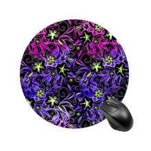 Load image into Gallery viewer, Glowing Flowers : Round Mouse Pad, Non-Slip Base for Computer -  7.9&quot;X7.9&quot; - 20cm x 20cm  - Free standard shipping
