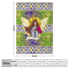 Load image into Gallery viewer, Prosperity Angel : Thin Flannel Blanket - single sided print – 4 Sizes 60’’x80, 60’’x50, 40’’x50, 40’’x30  - Free standard shipping
