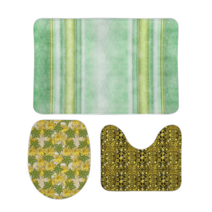 Health Angel mixed pattern : Bath mats - 3 piece set - Free standard shipping