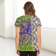 Load image into Gallery viewer, Prosperity angel original art by Vassia Sarri, Vassia Sarri Creations t-shirt for positive vibes and subconscious reprogramming. bring prosperity in your life with this happy Design
