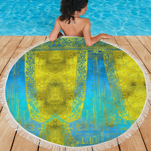 Load image into Gallery viewer, Bollywood Glam: Round picnic or beach  Mat - 150cm x 150cm - 59&#39;&#39; x 59&#39;&#39; -  Free standard shipping
