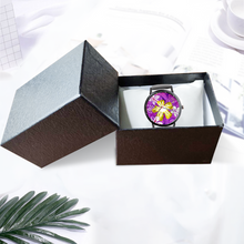 Load image into Gallery viewer, Golden Daisies : Black Plastic Quartz Watch in premium gift box - 1.6 × 1.6&quot; - Free standard shipping
