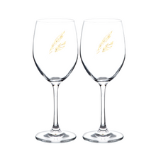 Load image into Gallery viewer, Angelic Feathers : Wine glasses set of 2  11 oz/17 oz - Free standard shipping
