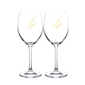 Angelic Feathers : Wine glasses set of 2  11 oz/17 oz - Free standard shipping