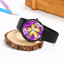 Load image into Gallery viewer, Golden Daisies : Black Plastic Quartz Watch in premium gift box - 1.6 × 1.6&quot; - Free standard shipping
