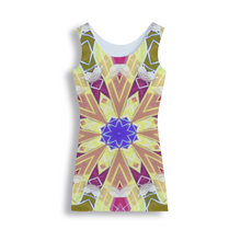 Load image into Gallery viewer, Byzantium Garden : Golden sun edition - Tank Mini stretchy Dress - Polyester - Free standard shipping
