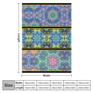 Magic Stardust : Thin Flannel Blanket - single sided print – 4 Sizes 60’’x80, 60’’x50, 40’’x50, 40’’x30  - Free standard shipping