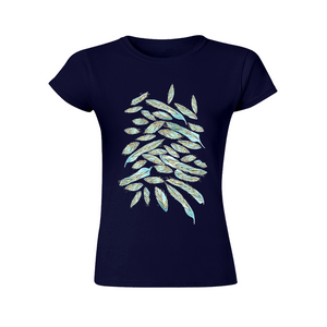 Angelic Feathers : Fit T-Shirt for women (Fit shape) - Multi  Colors - 100% Cotton -  Free standard shipping