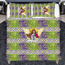 Load image into Gallery viewer, Prosperity Angel : 3 piece set bedding covers - Single  to extra large double size (choose among 8 sizes)  2x Pillowcases &amp; 1x Quilt Cover – Free standard shipping
