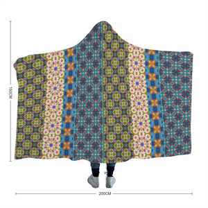 Byzantium Garden : Cloak  Hooded Blanket,  Polar Fleece-  3 Sizes: 40"x50,  50"x60",  60"x80"  - Free standard shipping